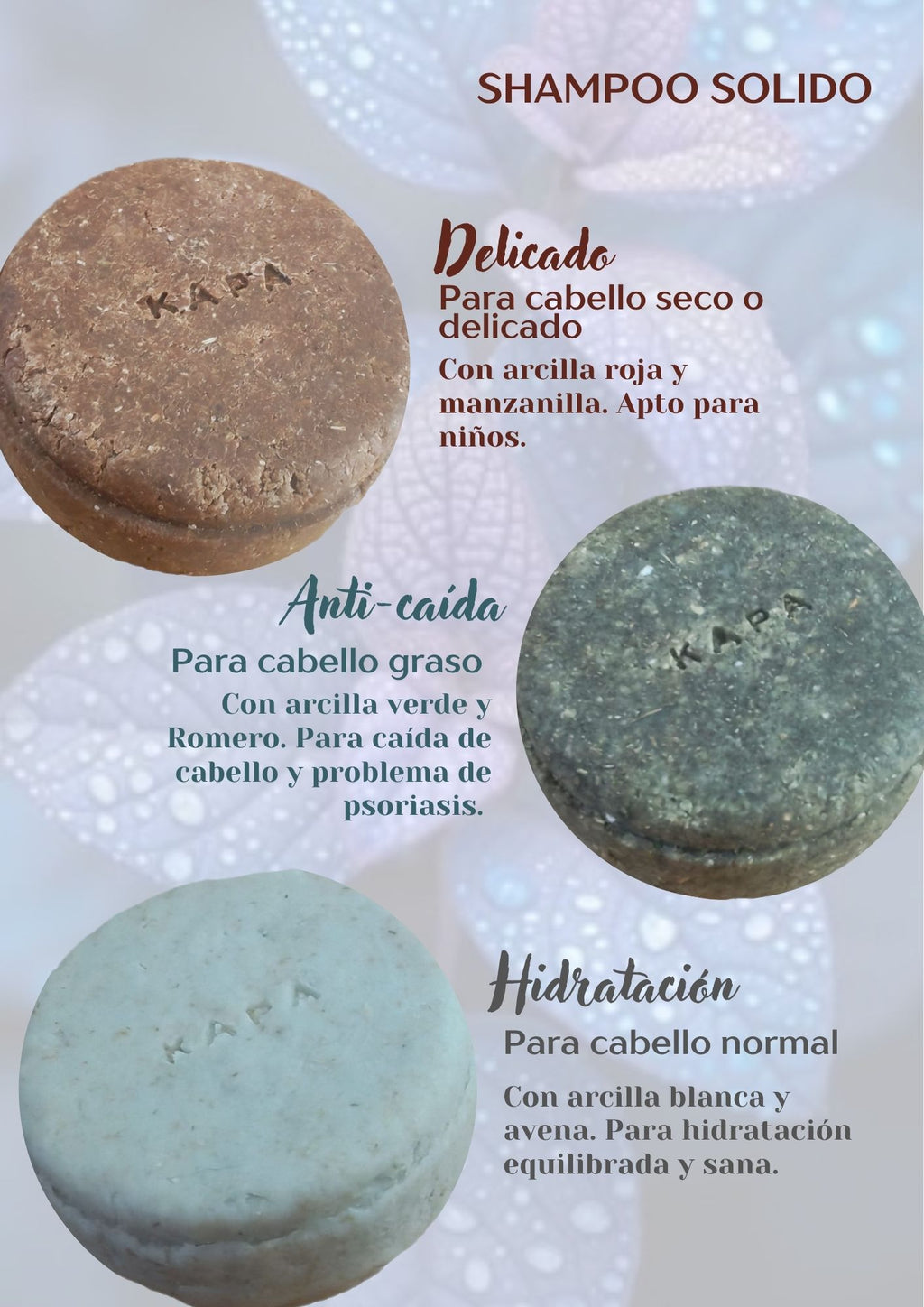 Shampoo solido natural